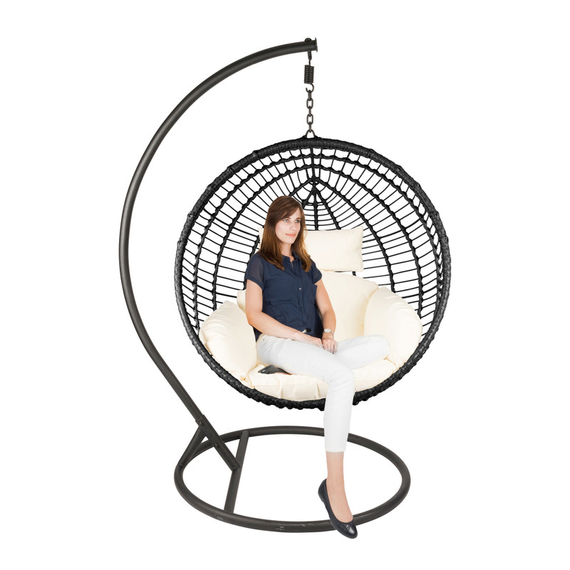 Hangstoel cocoon XL - zwart 