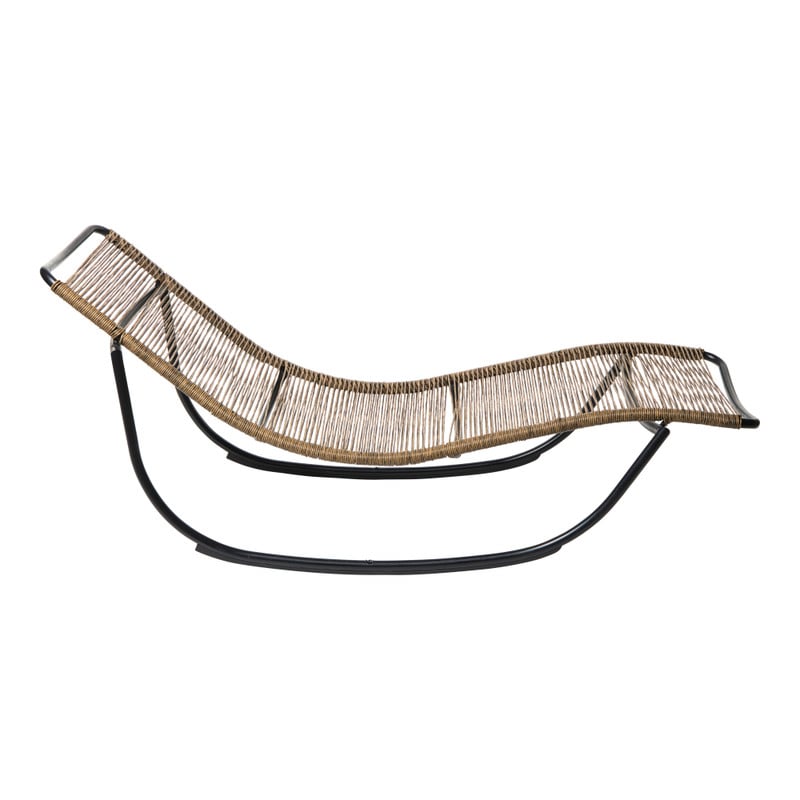 Schommel ligbed - bruin/zwart - 62x70.5x155 cm