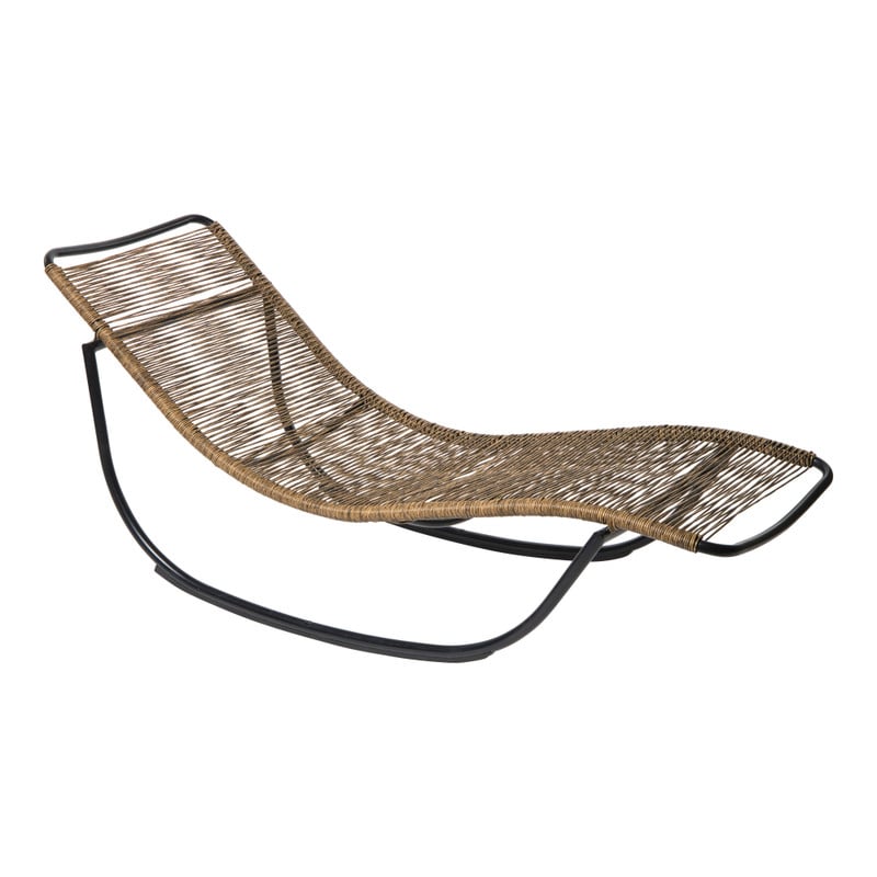Schommel ligbed - bruin/zwart - 62x70.5x155 cm