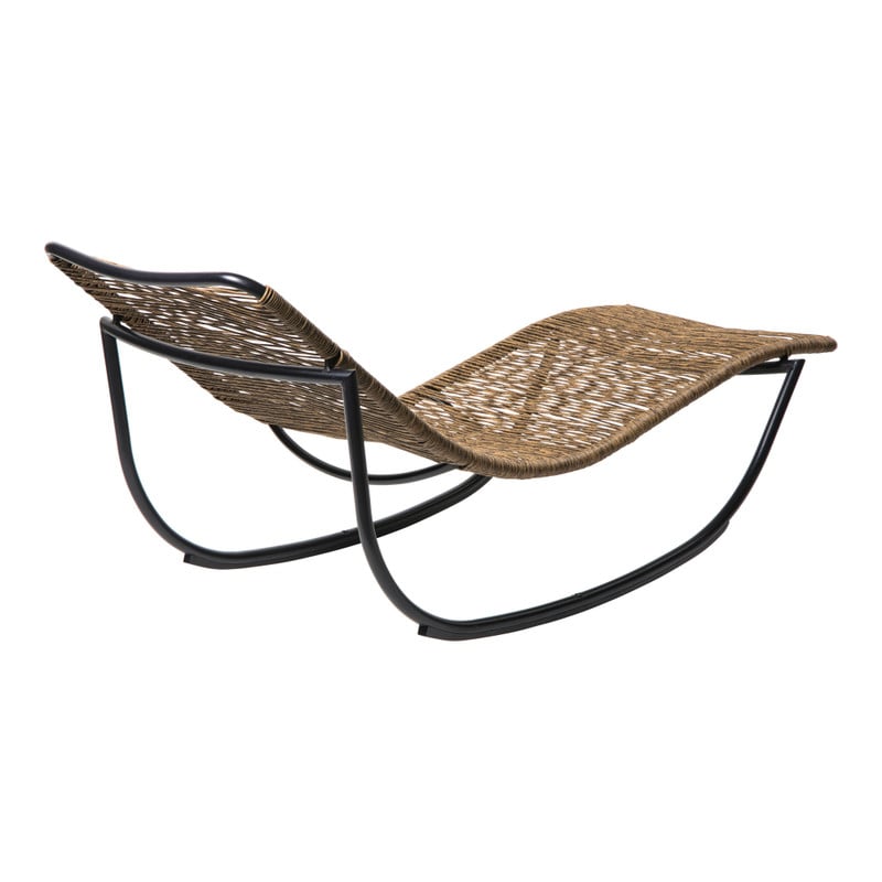 Schommel ligbed - bruin/zwart - 62x70.5x155 cm
