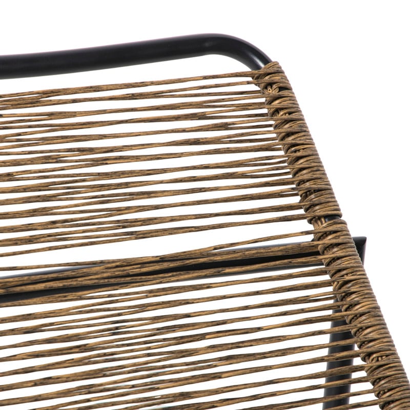 Schommel ligbed - bruin/zwart - 62x70.5x155 cm