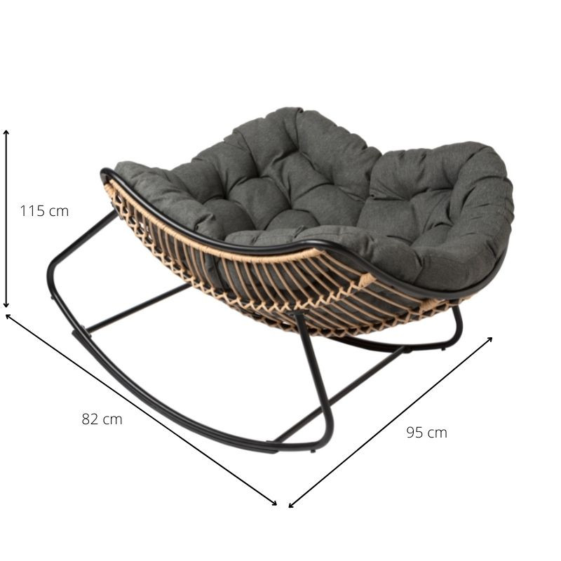 Schommelstoel Rocky - 115x95x82 cm 