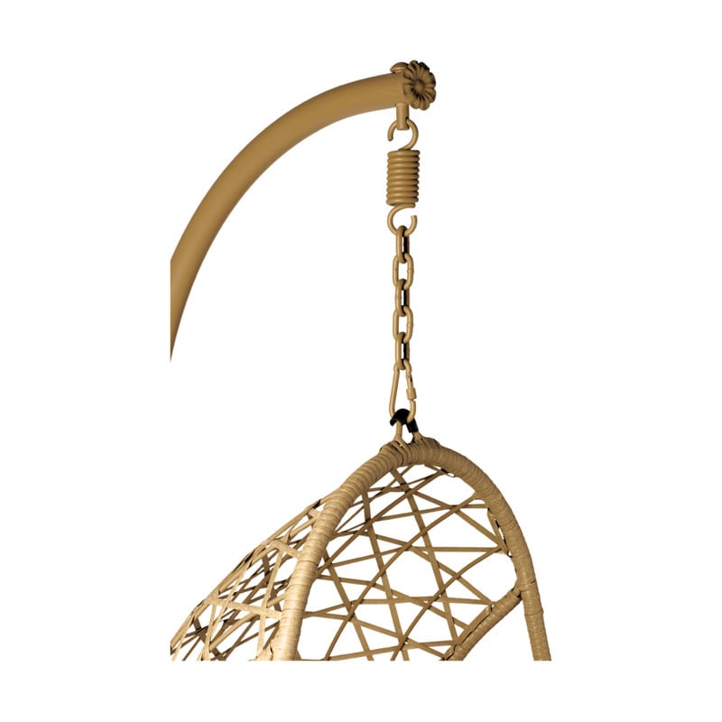 Hangstoel Ibiza met standaard - bruin/grijs - ø95x196 cm