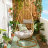 Hangstoel Ibiza met standaard - bruin/grijs - ø95x196 cm