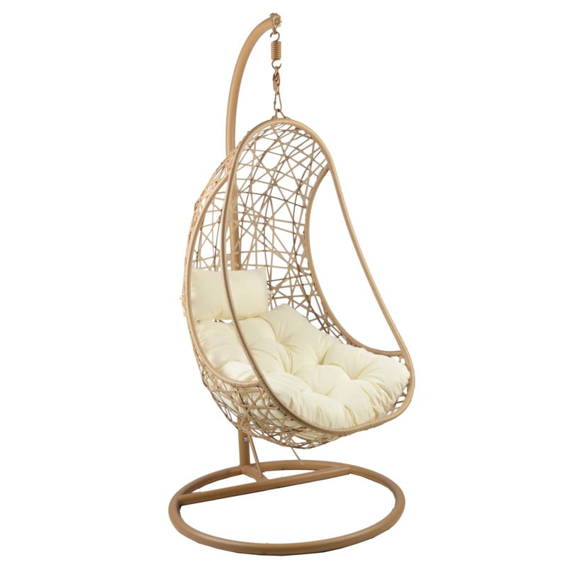 Hangstoel Ibiza met standaard - bruin/beige - ø95x196 cm