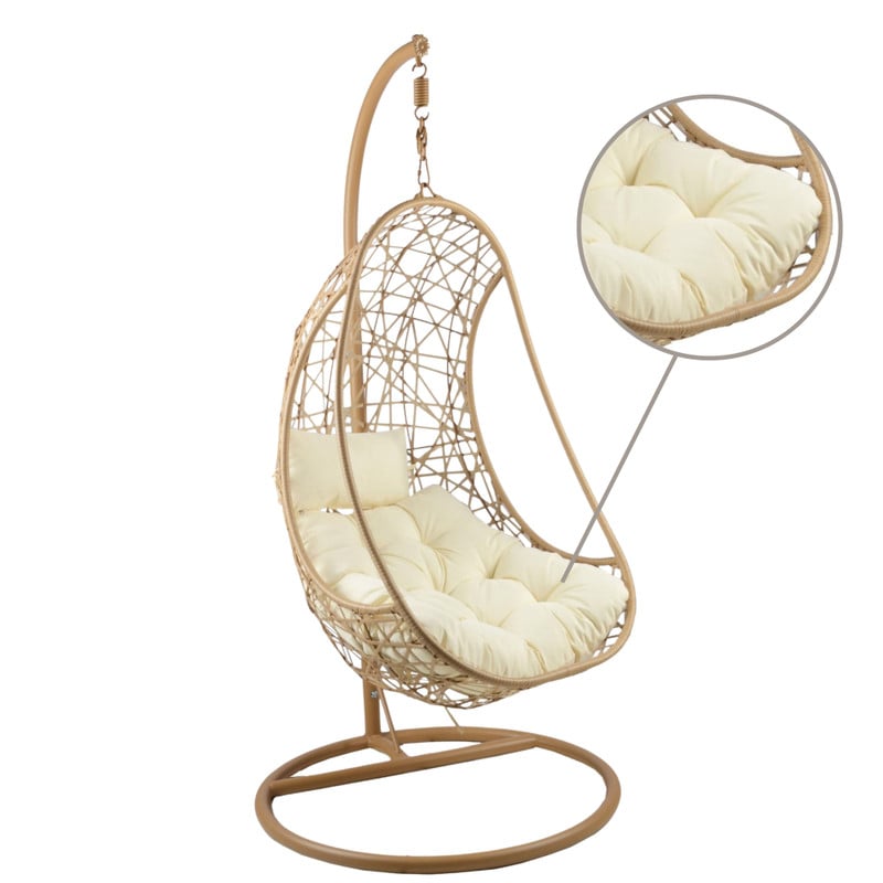 Hangstoel Ibiza met standaard - bruin/beige - ø95x196 cm