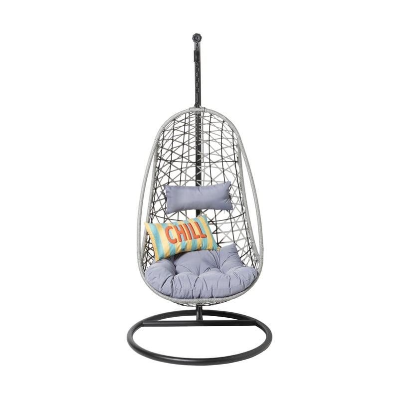 Hangstoel Ibiza met standaard - grijs - ø95x196 cm