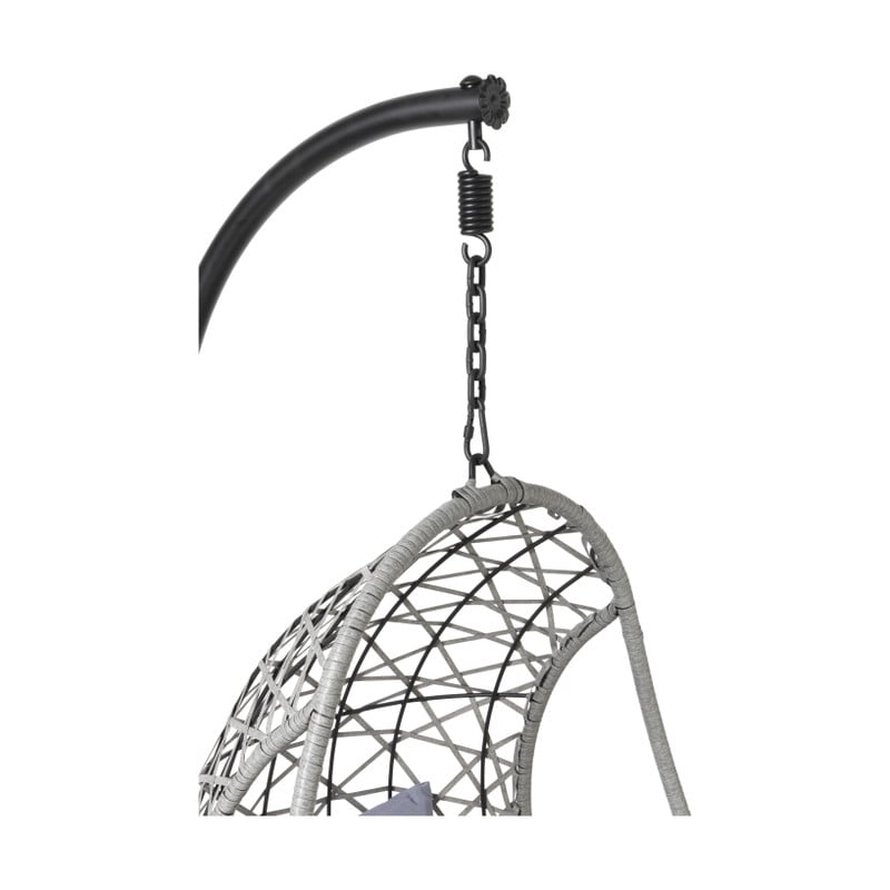 Hangstoel Ibiza met standaard - grijs - ø95x196 cm