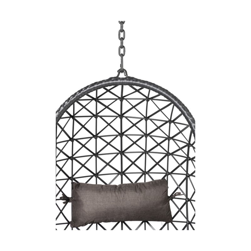 Hangstoel Mallorca met standaard - zwart - 125x83x67 cm