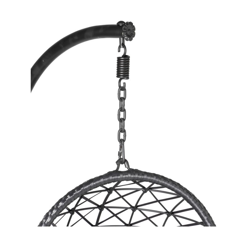 Hangstoel Mallorca met standaard - zwart - 125x83x67 cm