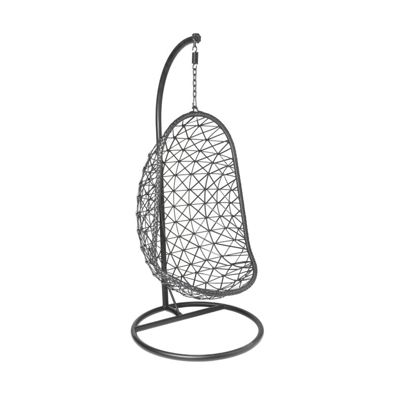 Hangstoel Mallorca met standaard - zwart - 125x83x67 cm