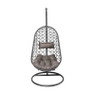 Hangstoel Mallorca met standaard - zwart - 125x83x67 cm