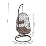 Hangstoel Mallorca met standaard - zwart - 125x83x67 cm
