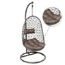 Hangstoel Mallorca met standaard - zwart - 125x83x67 cm