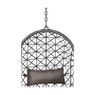 Hangstoel Mallorca met standaard - zwart - 125x83x67 cm