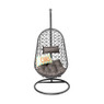 Hangstoel Mallorca met standaard - zwart - 125x83x67 cm