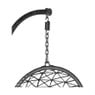 Hangstoel Mallorca met standaard - zwart - 125x83x67 cm