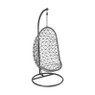 Hangstoel Mallorca met standaard - zwart - 125x83x67 cm