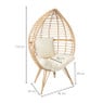 Egg chair naturel - 155x90x64 cm