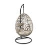 Hangstoel Hawaii met beige kussens - bruin - 196 cm