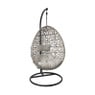 Hangstoel Hawaii met grjize kussens - bruin - 196 cm