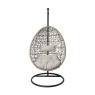 Hangstoel Hawaii met grjize kussens - bruin - 196 cm