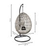 Hangstoel Hawaii met grjize kussens - bruin - 196 cm