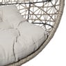 Hangstoel Hawaii met grjize kussens - bruin - 196 cm