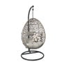 Hangstoel Hawaii met grjize kussens - bruin - 196 cm