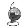 Hangstoel Havana met zwarte kussens - zwart - 186 cm