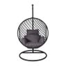 Hangstoel Havana met zwarte kussens - zwart - 186 cm