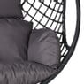 Hangstoel Havana met zwarte kussens - zwart - 186 cm