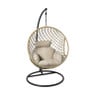 Hangstoel Havana met beige kussens - bruin - 186 cm