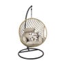 Hangstoel Havana met beige kussens - bruin - 186 cm