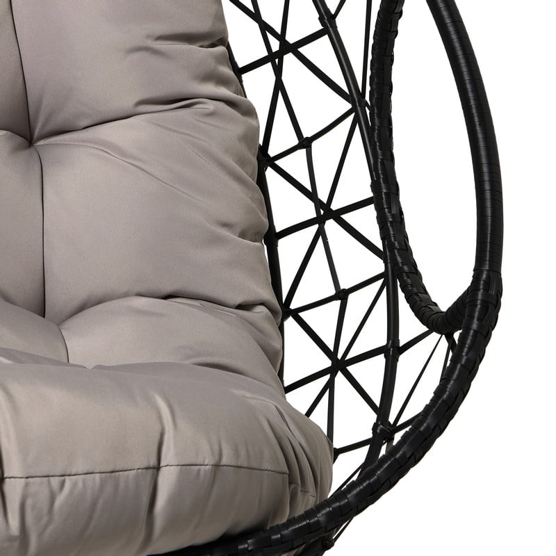 Hangstoel loveseat - zwart/grijs - ø120x200 cm