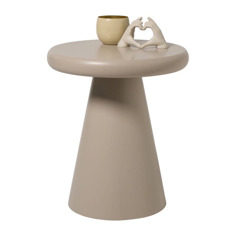 Bijzettafel Felix - beige - ø39x45 cm