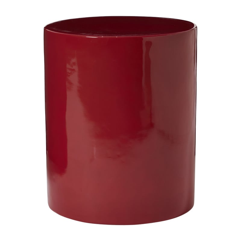 Bijzettafel pilaar - rood - ø32x38 cm