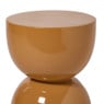 Bijzettafel trommel glos - bruin - ø34x45 cm