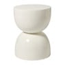Bijzettafel trommel glos - wit - ø34x45 cm
