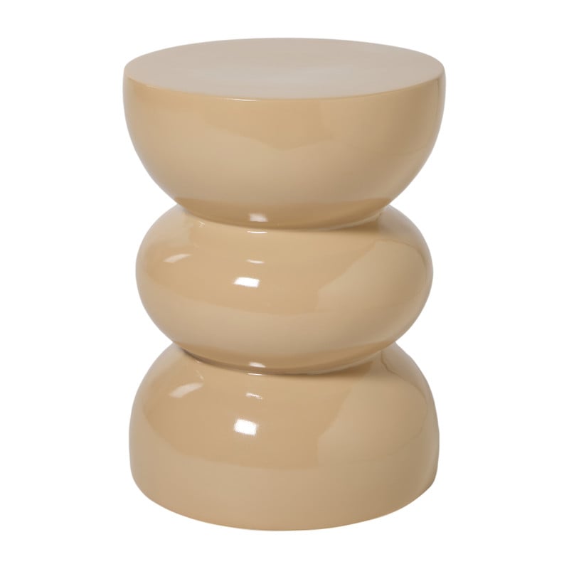 Bijzettafel bubble glos - beige - ø30x40 cm