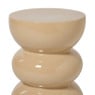 Bijzettafel bubble glos - beige - ø30x40 cm
