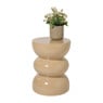 Bijzettafel bubble glos - beige - ø30x40 cm