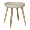 Bijzettafel Nordic - wit/naturel - ø40x43 cm
