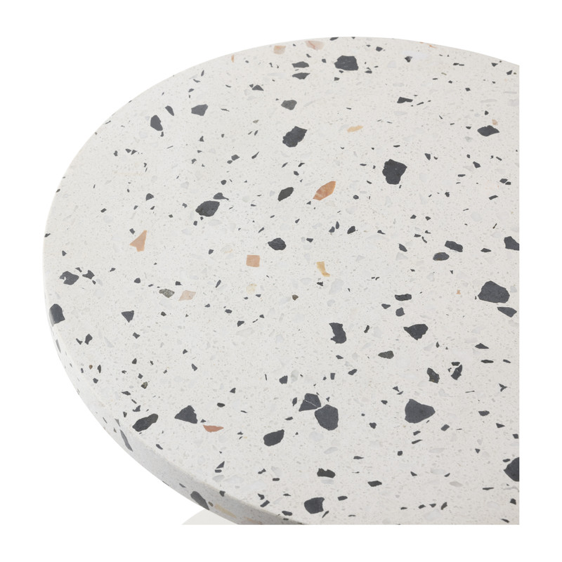 Bijzettafel Terrazzo - wit - ø40x45 cm