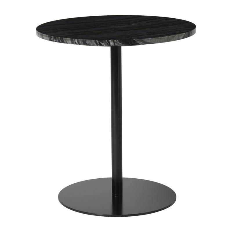 Bijzettafel Kanton marmer - zwart - ø40x45 cm