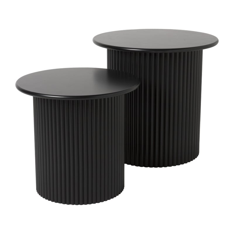 Bijzettafels Oslo - zwart - set van 2 