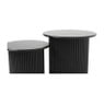 Bijzettafels Oslo - zwart - set van 2 