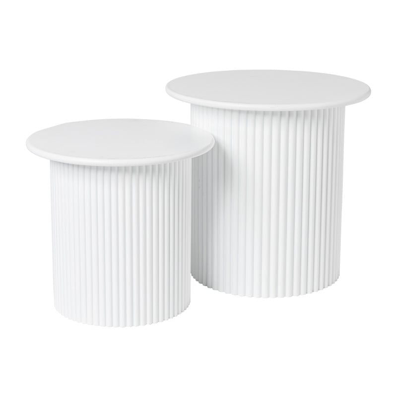 Bijzettafels Oslo - wit - set van 2 