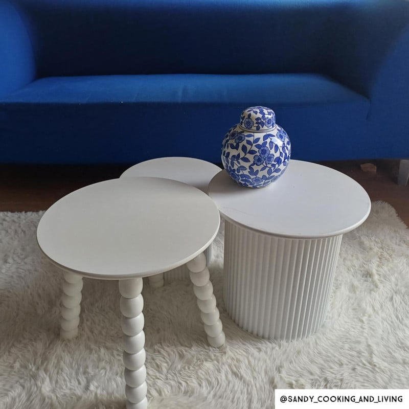 Bijzettafels Oslo - wit - set van 2 