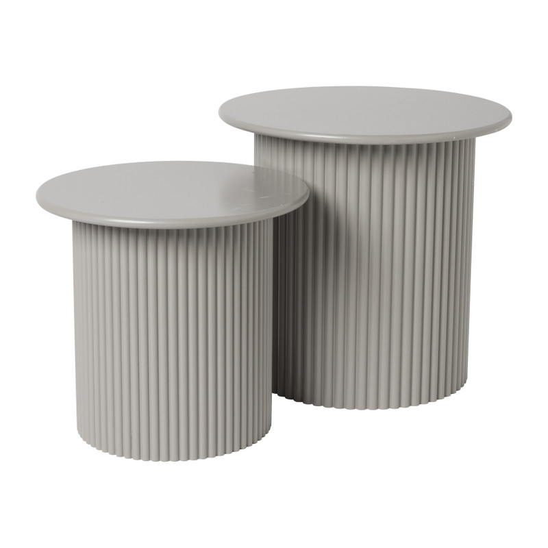Bijzettafels Oslo - grijs - set van 2 